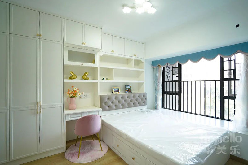 108㎡三居，打造大橫廳柜墻，細化臥室布局，全屋功能性拉滿